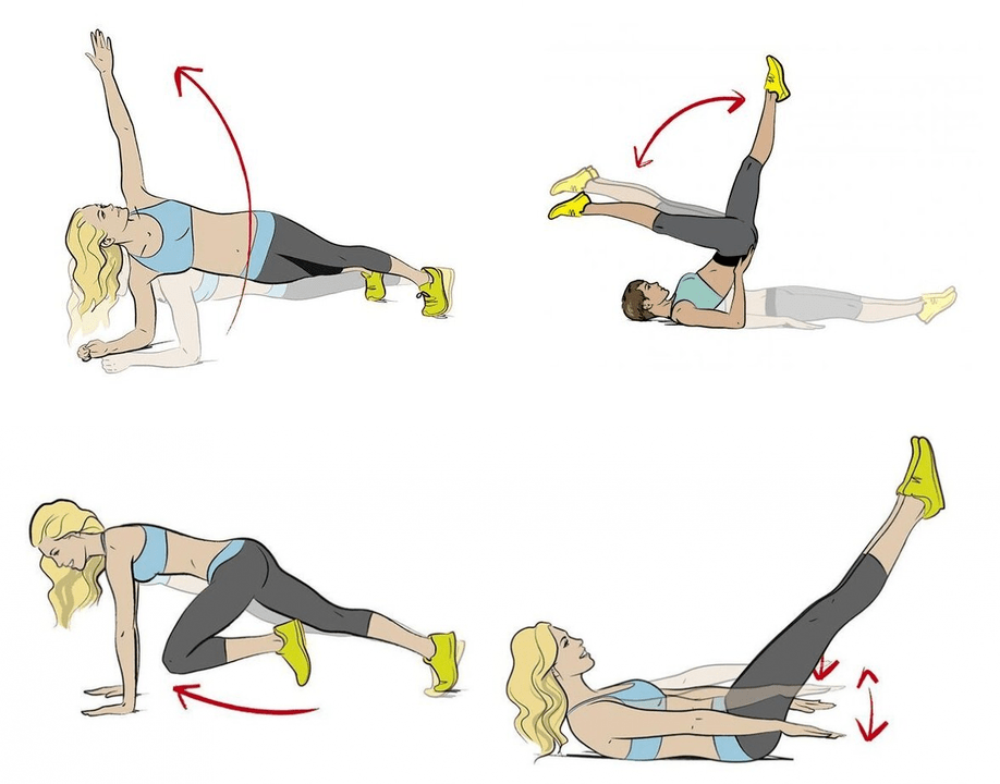 Abdominal weight loss exercises and sides